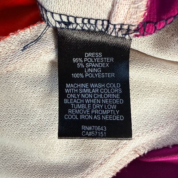 JESSICA HOWARD 22W Multi Color-Block Loose Fit Dress Flattering Feminine Navy - Picture 6 of 9